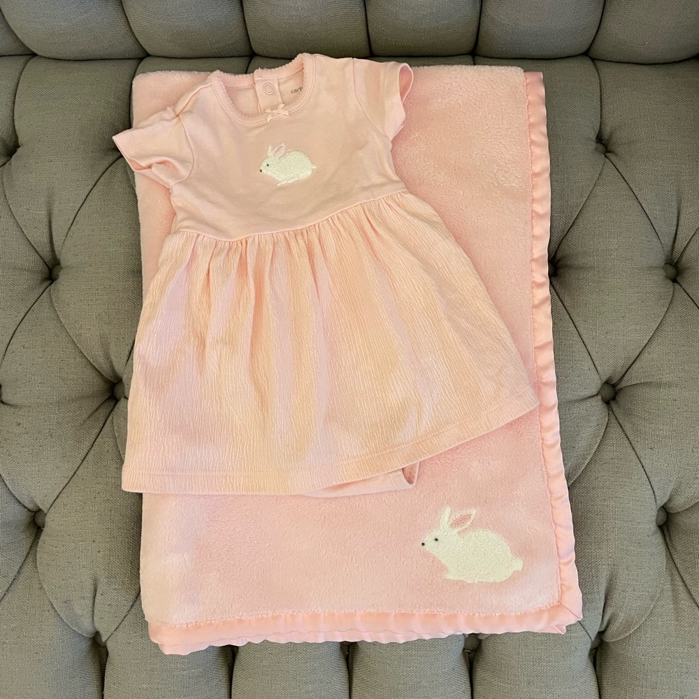Carter’s Dress & Blanket Set